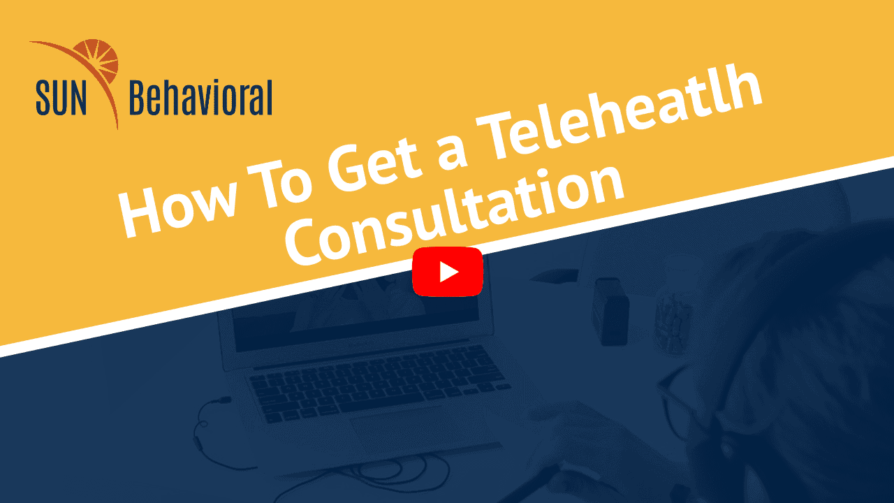 instructions to apply for a SUN telehealth consultation